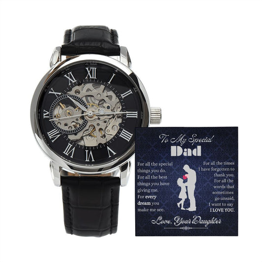Dad-Daughter - For all the Special Things Men's Openwork Watch