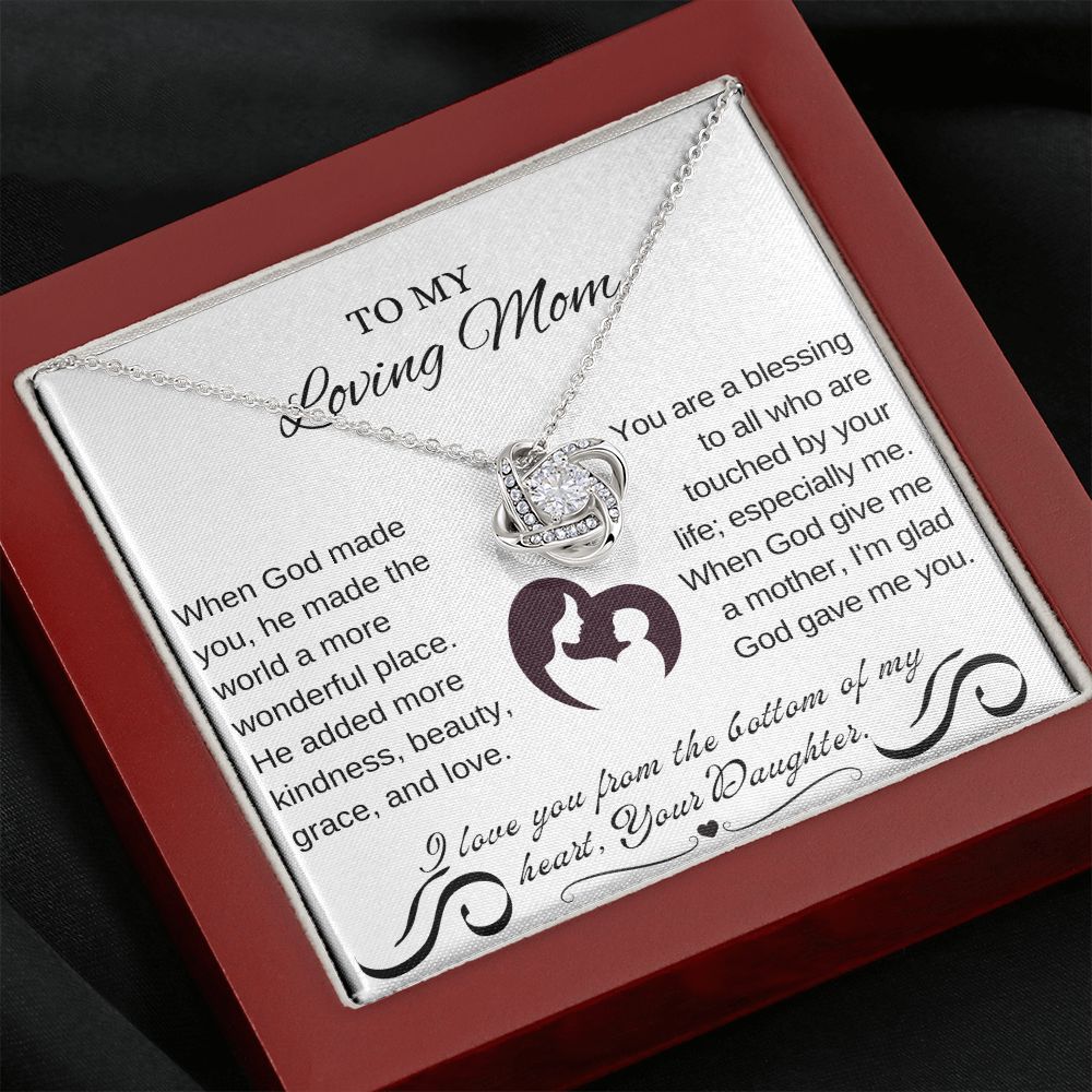 Gift for Mom Love Knot Necklace