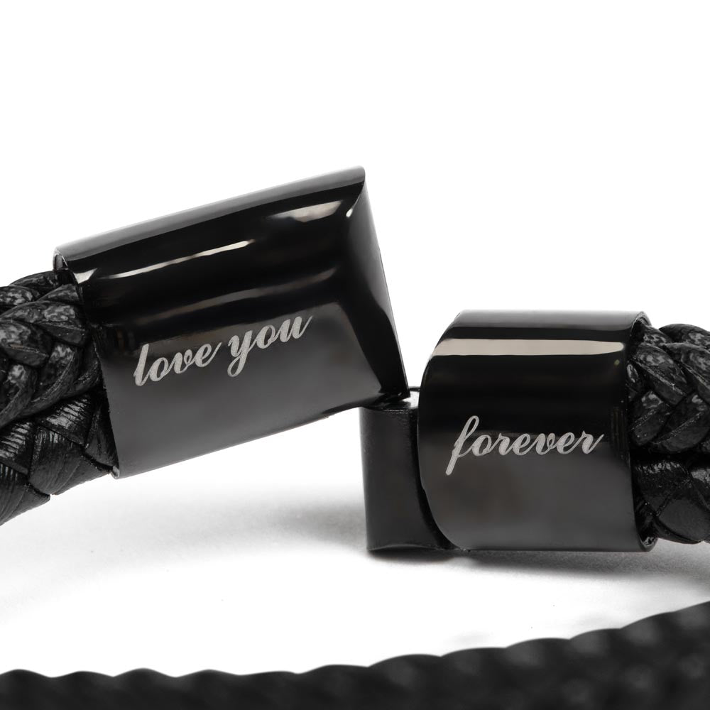 Father's Day, Birthday Gift- Men's "Love You Forever" Bracelet
